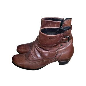 Venturini Eleganza Brown Leather Ankle Boots Women size 7